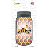 Gnome In Honey Truck Novelty Mason Jar Sticker Decal