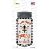 Farm Fresh Honey Black Plaid Novelty Mason Jar Sticker Decal