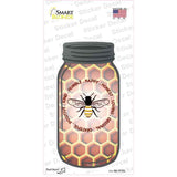 Humble Happy Honest Bee Novelty Mason Jar Sticker Decal
