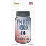 Not Drunk Patriotic Novelty Mason Jar Sticker Decal