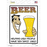 Helping Ugly People Novelty Rectangle Sticker Decal