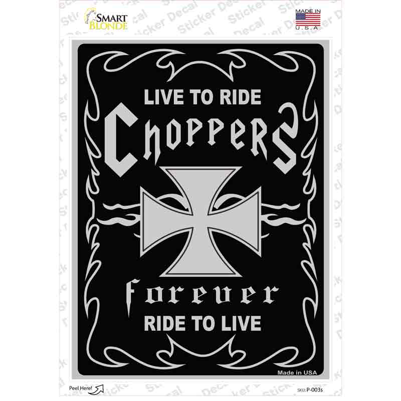 Live To Ride Novelty Rectangle Sticker Decal