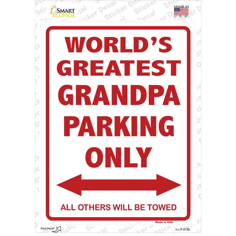 Worlds Greatest Grandpa Novelty Rectangle Sticker Decal