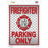 Firefighter Only Diamond Effect Novelty Rectangle Sticker Decal