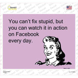 You Cant Fix Stupid Novelty Rectangle Sticker Decal