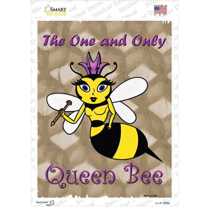 Queen Bee Novelty Rectangle Sticker Decal