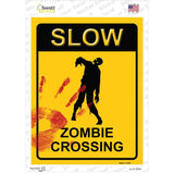 Zombie Crossing Novelty Rectangle Sticker Decal
