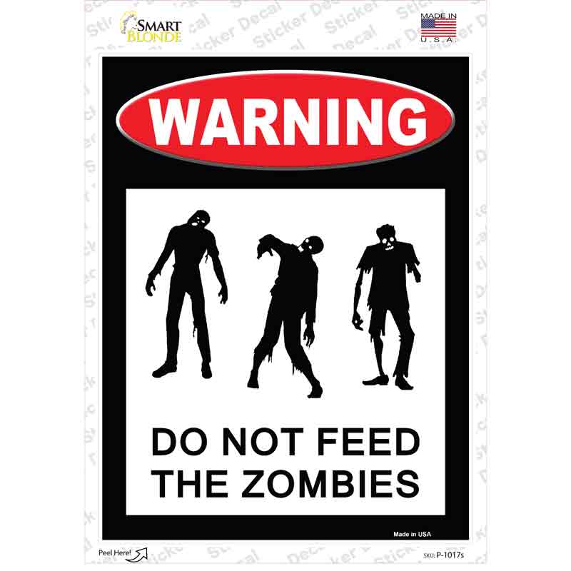 Dont Feed Zombies Novelty Rectangle Sticker Decal
