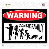 Zombie Family Novelty Rectangle Sticker Decal