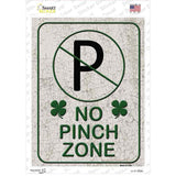 No Pinch Zone White Novelty Rectangle Sticker Decal