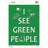 Green People Novelty Rectangle Sticker Decal