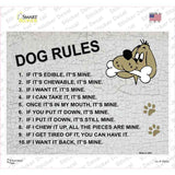 Dog Rules Its Mine Novelty Rectangle Sticker Decal