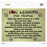 Dog Lessons Novelty Rectangle Sticker Decal