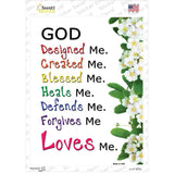 God Loves Me Novelty Rectangle Sticker Decal