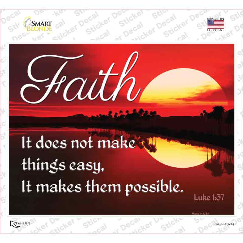 Faith Novelty Rectangle Sticker Decal