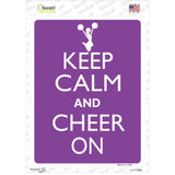 Keep Calm Cheer On Novelty Rectangle Sticker Decal