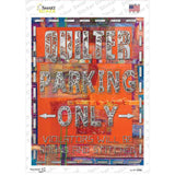 Quilter Only Orange Novelty Rectangle Sticker Decal