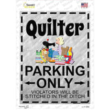 Quilter Parking Novelty Rectangle Sticker Decal