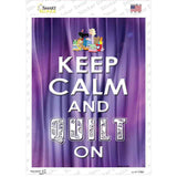 Keep Calm Quilt On Novelty Rectangle Sticker Decal
