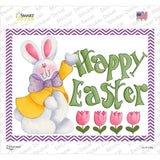 Happy Easter Purple Novelty Rectangle Sticker Decal