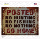 No Hunting No Fishing Novelty Rectangle Sticker Decal