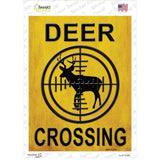 Deer Crossing Novelty Rectangle Sticker Decal