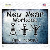New Year Workout Novelty Rectangle Sticker Decal