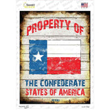 Property Of Texas Novelty Rectangle Sticker Decal