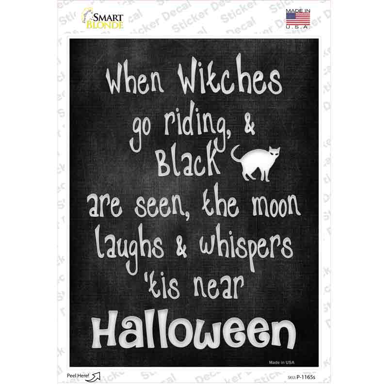 Witches Go Riding Novelty Rectangle Sticker Decal