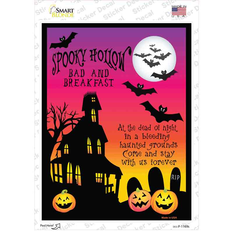 Spooky Hollow Novelty Rectangle Sticker Decal