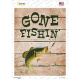 Gone Fishing Novelty Rectangle Sticker Decal