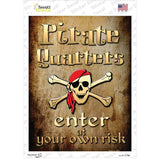Pirate Quarters Novelty Rectangle Sticker Decal