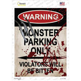 Monster Parking Novelty Rectangle Sticker Decal