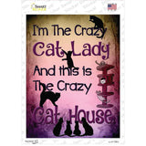 Crazy Cat Lady Novelty Rectangle Sticker Decal