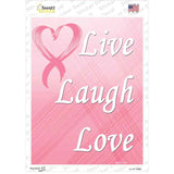 Live Laugh Love Breast Cancer Novelty Rectangle Sticker Decal