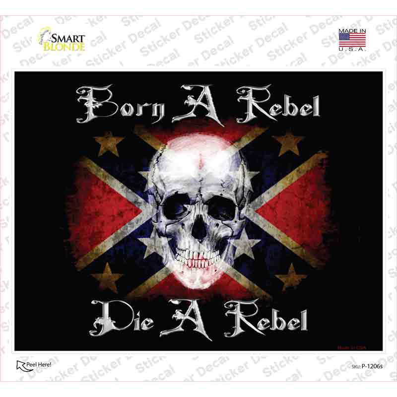 Born A Rebel Novelty Rectangle Sticker Decal