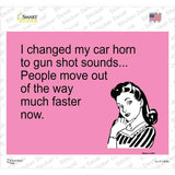 I Changed My Car Horn Novelty Rectangle Sticker Decal