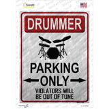 Drummer Parking Novelty Rectangle Sticker Decal