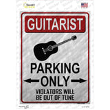 Guitarist Parking Novelty Rectangle Sticker Decal