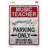 Music Teacher Parking Novelty Rectangle Sticker Decal