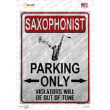 Saxophonist Parking Novelty Rectangle Sticker Decal