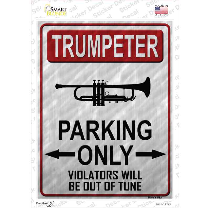 Trumpeter Parking Novelty Rectangle Sticker Decal