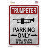 Trumpeter Parking Novelty Rectangle Sticker Decal