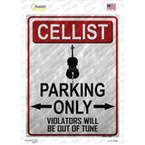 Cellist Parking Novelty Rectangle Sticker Decal