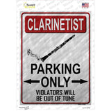 Clarinetist Parking Novelty Rectangle Sticker Decal