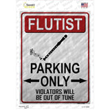 Flutist Parking Novelty Rectangle Sticker Decal