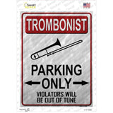 Trombonist Parking Novelty Rectangle Sticker Decal