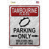 Tambourine Player Parking Novelty Rectangle Sticker Decal