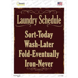 Laundry Schedule Novelty Rectangle Sticker Decal