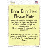 Door Knockers Novelty Rectangle Sticker Decal